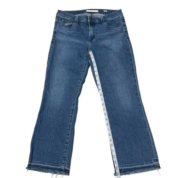 J Brand Blue Selena Cropped Flare Jeans Size 28 - Picture 8 of 12